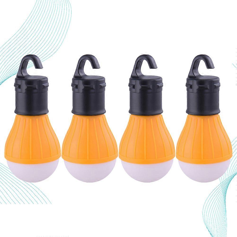 Portable Led Light Mini Telescopic Handle Soft Diffuse Light For Fishing 4Pack Orange