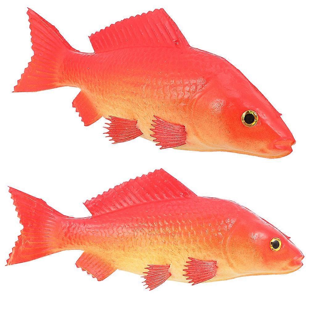 Simulation Fish Model PU Fish Model for Decoration 2Pcs Realistic Artificial Figures