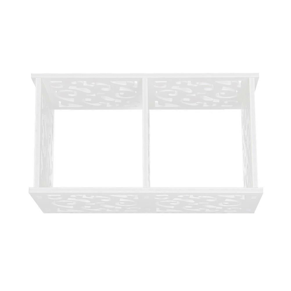 Hanging Holder Wall Mounted Storage Rack for Storage Use Creative Bookshelf Partition M White