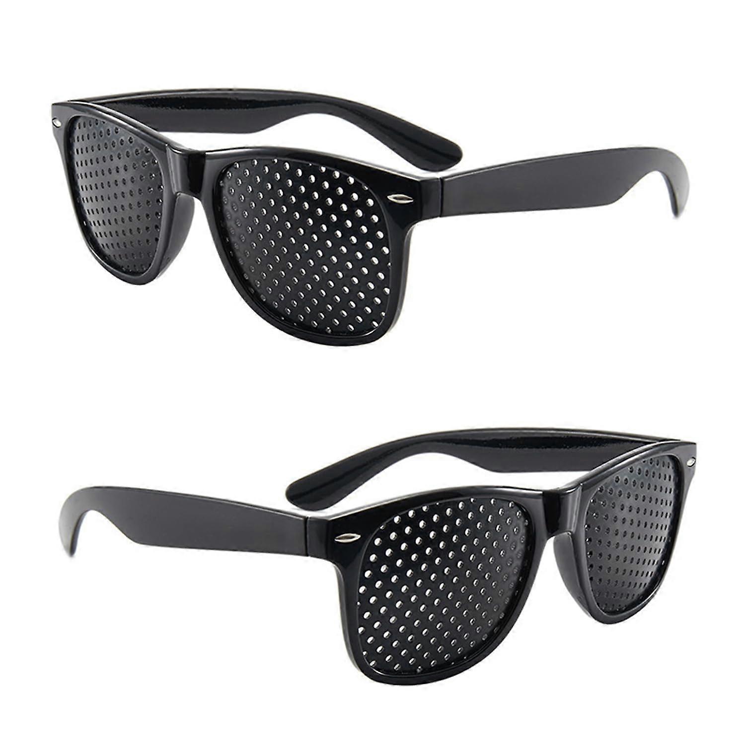 2Pack Pinhole Glasses for Vision Training and Eye Exercise, AntiFatigue FullFrame Design