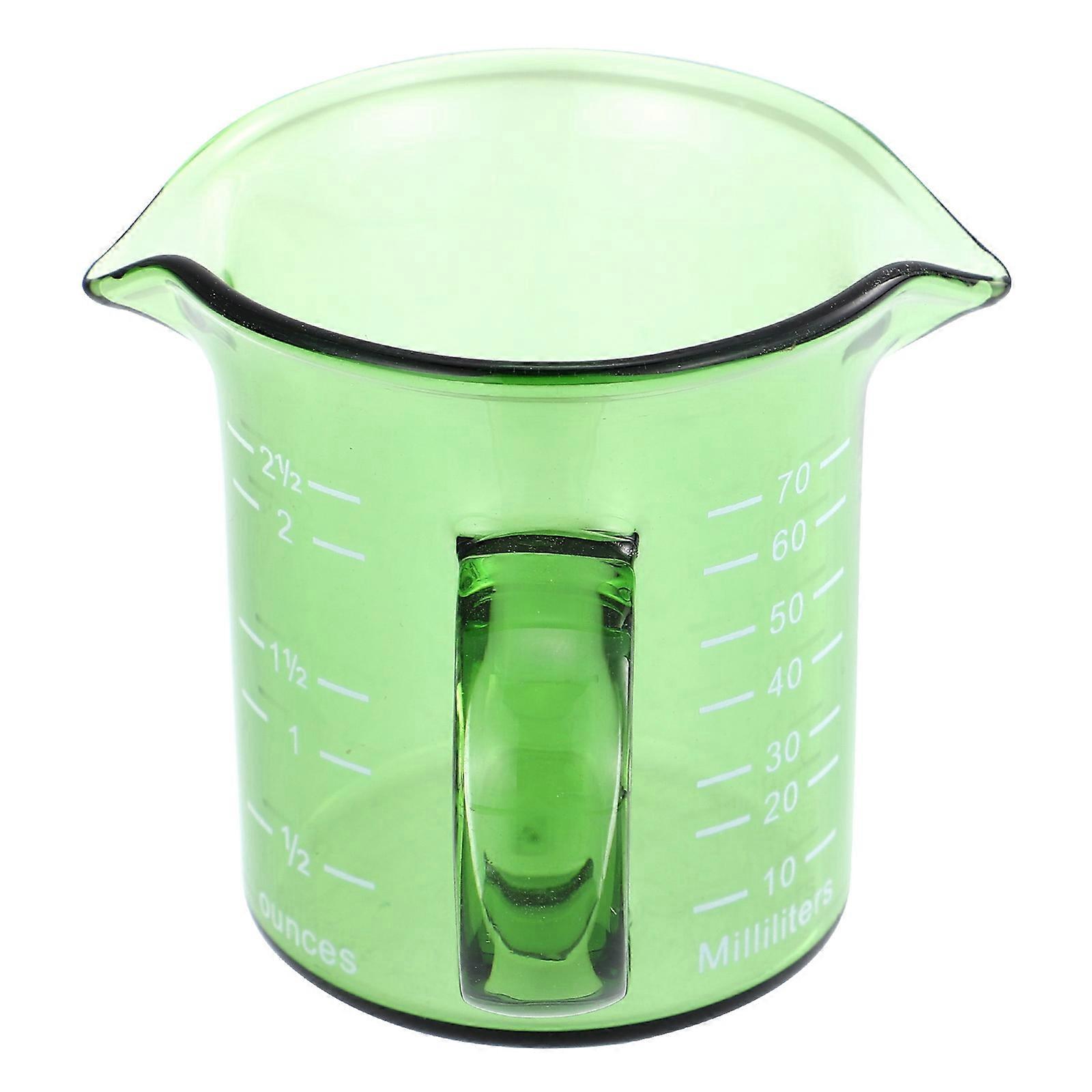 Home Drinking Glass for Coffee 4Pcs Green Measuring Cups