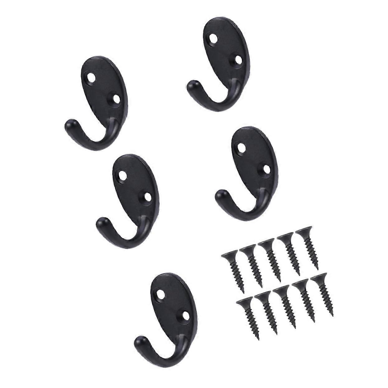 Wall Mounted Coat and Hat Hook  Load Bearing Decorative Single Hook with Screws for Entryway