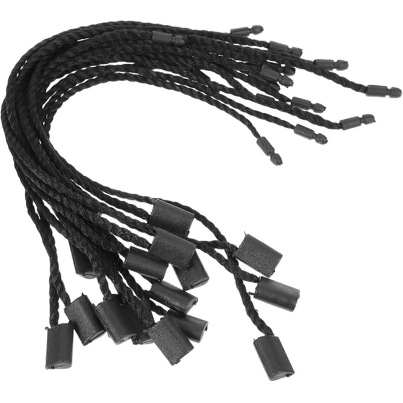 Black Hanging Tags String for Decor Made of Plastic and Polyester 1 Bag
