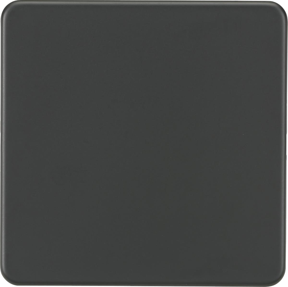 Screwless 1G Blanking Plate - Anthracite IP20
