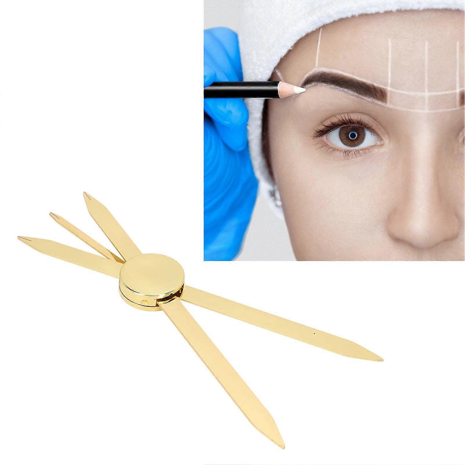 Adjustable Eyebrow Mapping Ruler Stainless Steel Brow Measuring Tool for Precise Brow Symmetry