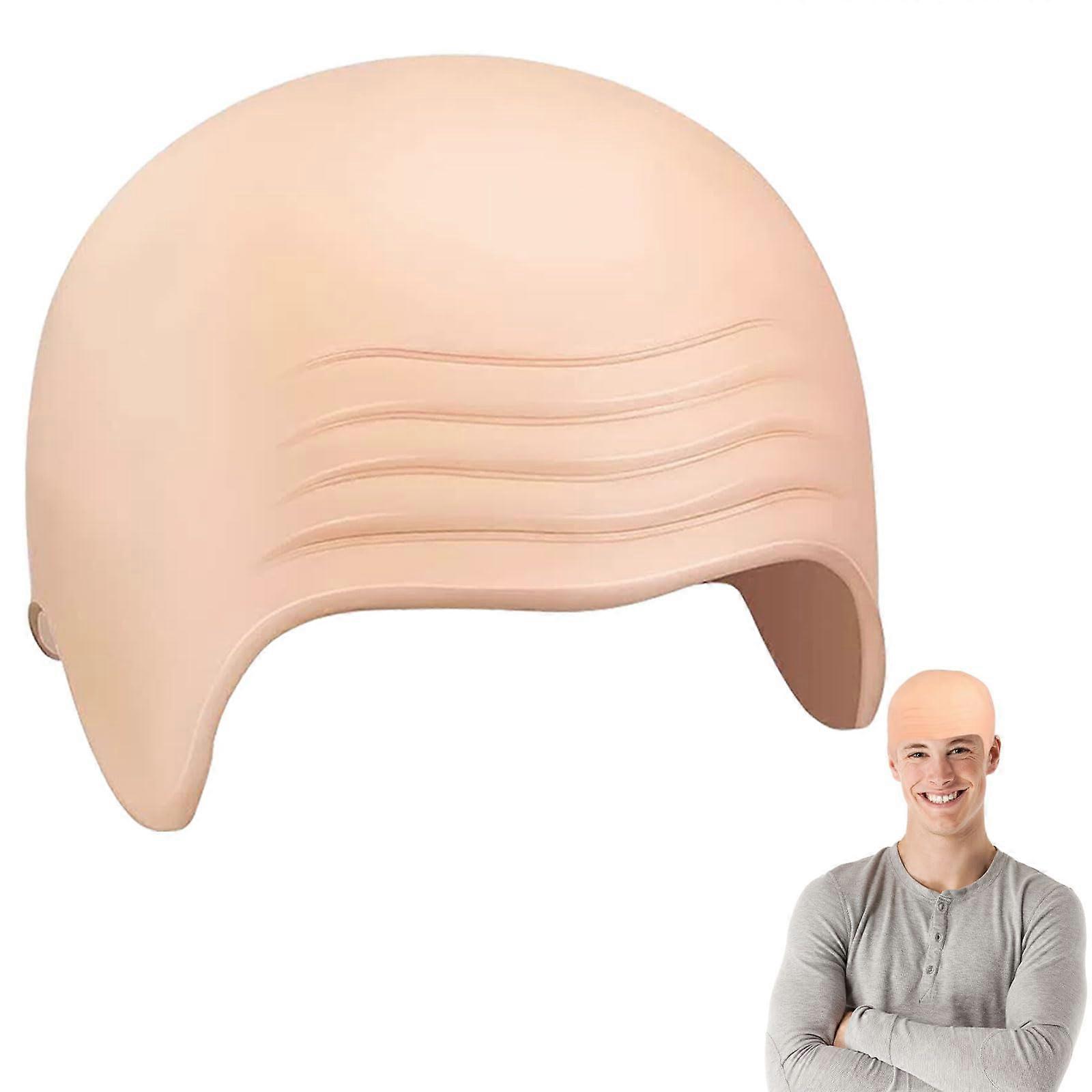 Latex Bald Skull Cap for Adults Halloween Costume Hat with Durable Full Head Coverage