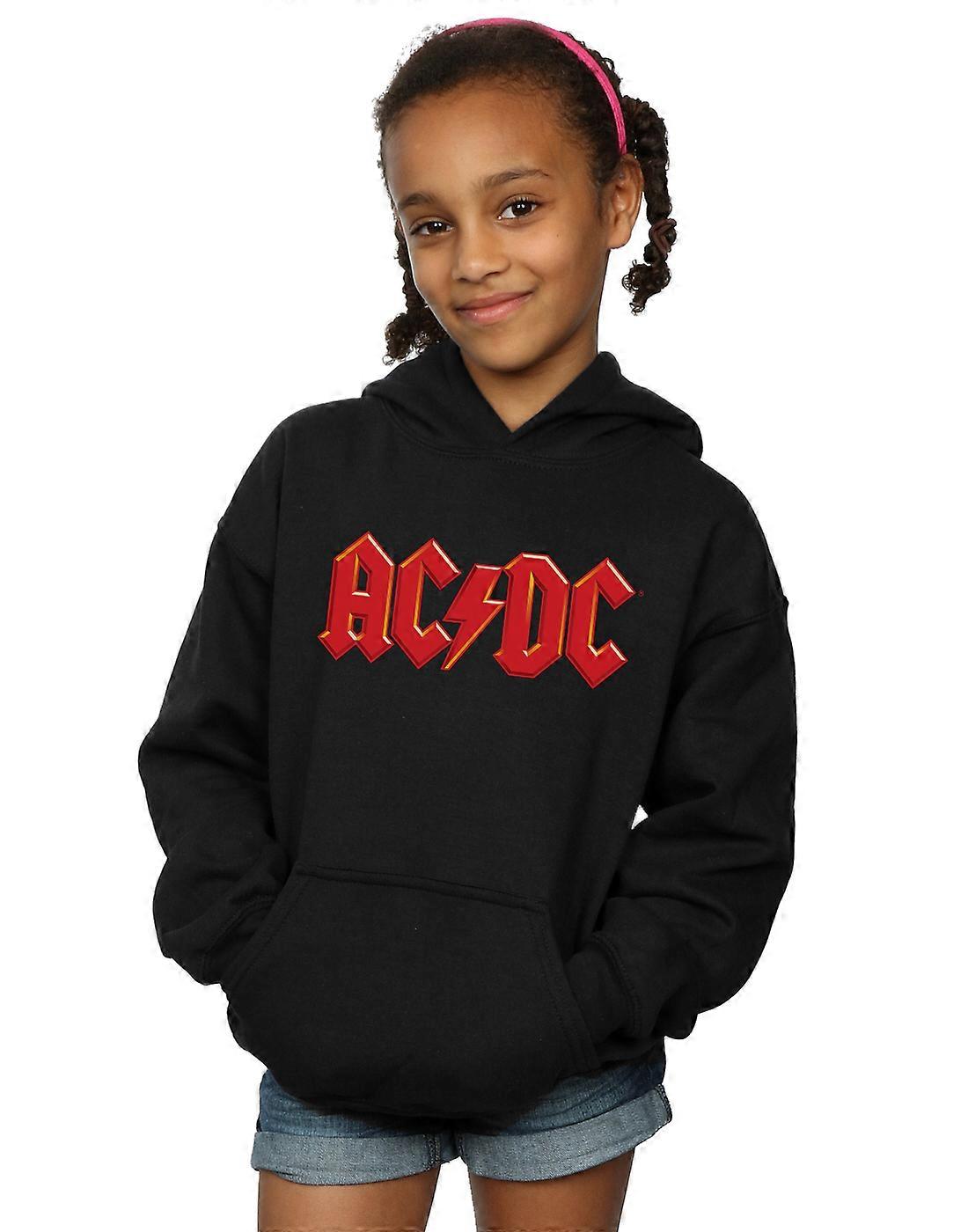 ACDC Niñas Logotipo Rojo Sudadera con capucha