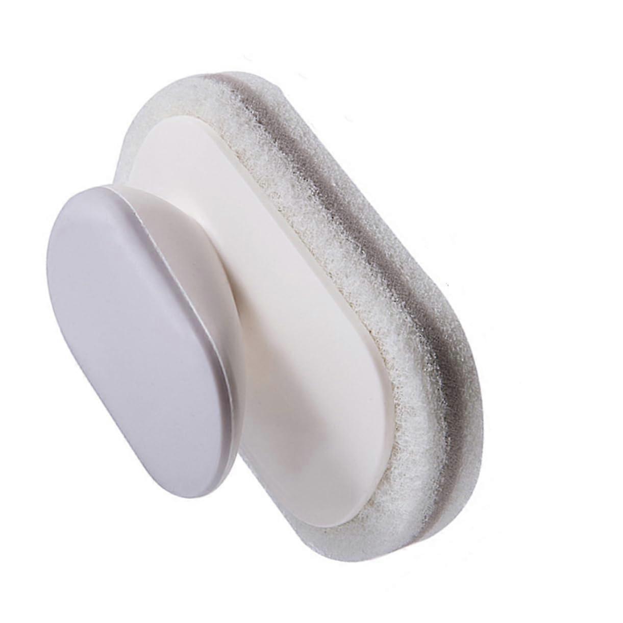 Cleaning Brush with Ergonomic Handle for Kitchen and Bathroom Tiles, MultiSurface Scrub, Light Grey