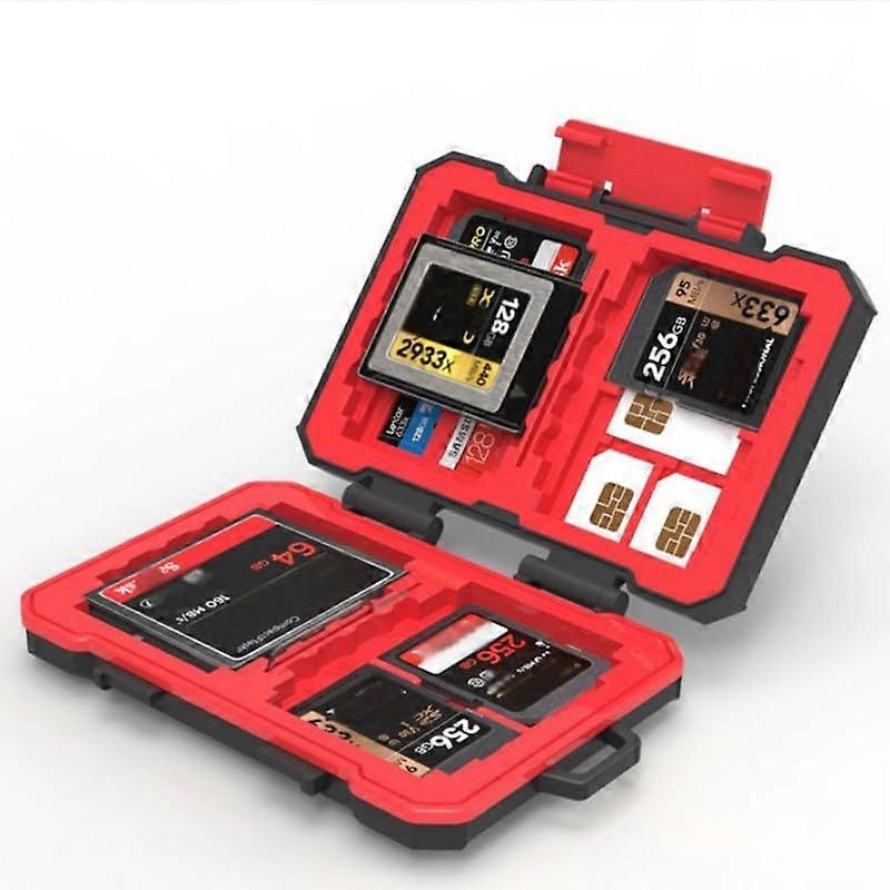 Waterproof Shockproof Memory Card Case with MultiCard Slots for CF XQD SD TF SIM Cards