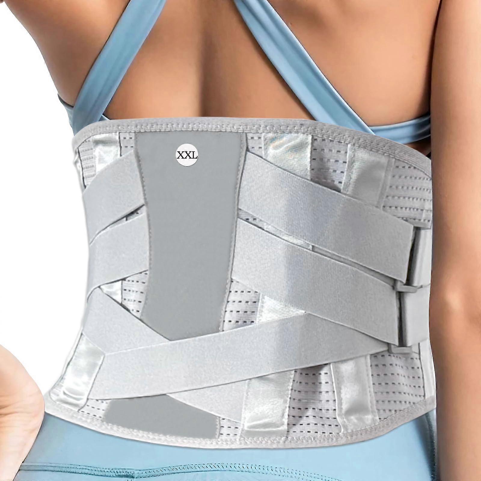 Lumbar Support Belt with Adjustable Compression Straps for Lower Back Pain Relief and Sciatica
