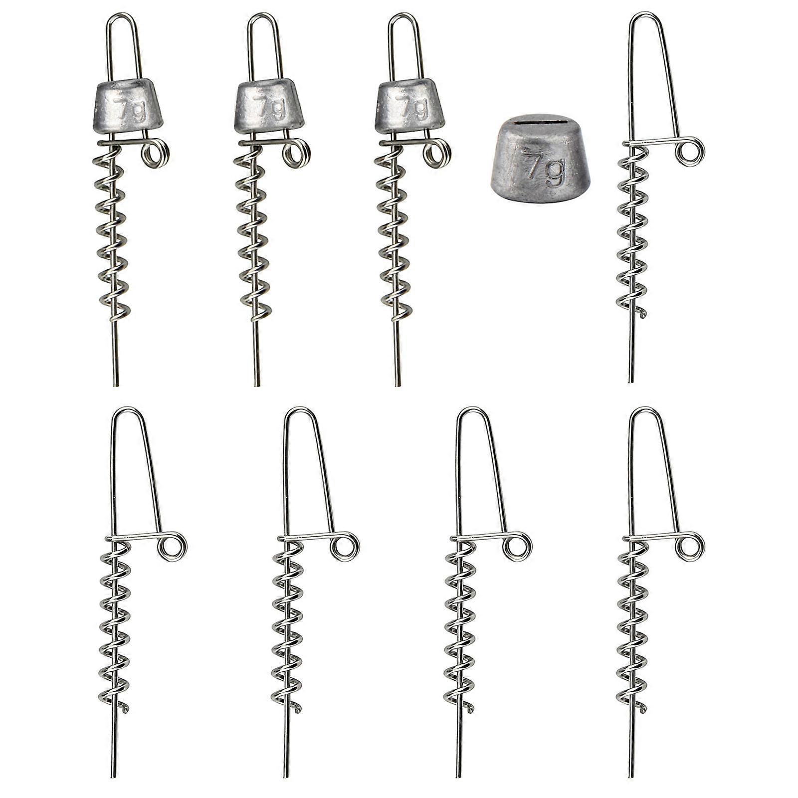 5/7/10/15/20g Stable Sinking Lock Pin Weights for Soft Baits Ensuring Reliable Retention and Consistent Depth Controls Multicolor