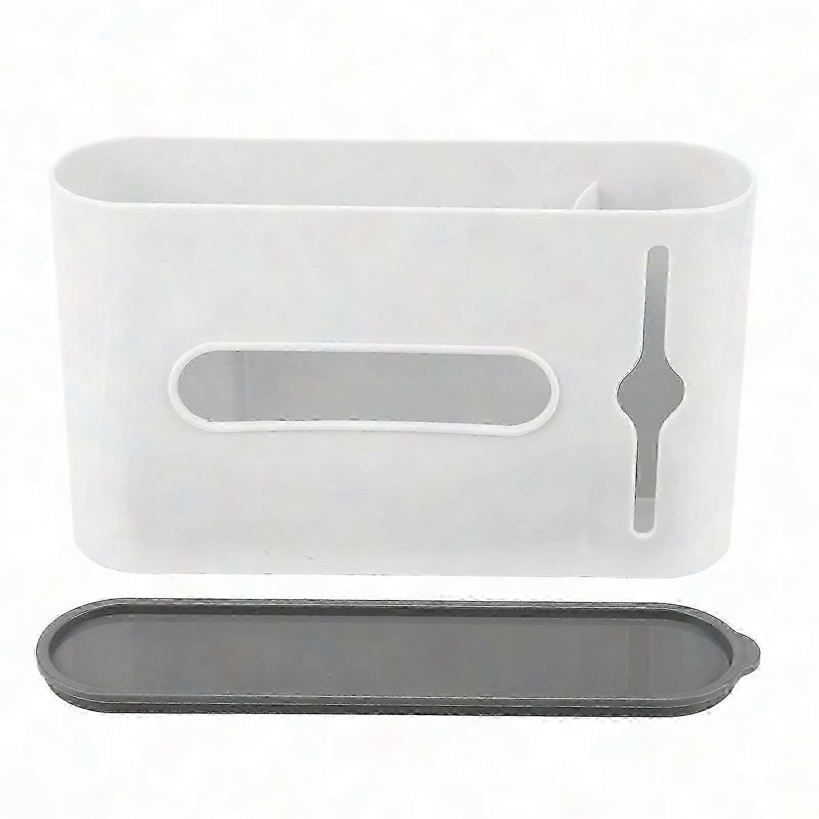 Large Capacity Wall Mounted Garbage Organizer with Clear Window - Space Saving Durable Plastic Storage Solution for Home
