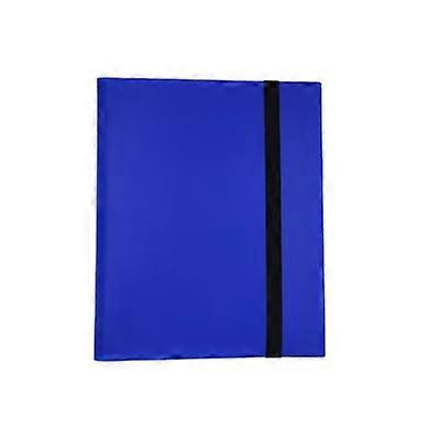 Trading Card Binder 9 Pocket 360 Capacity Side Loading Strap Closure Dark Blue Album