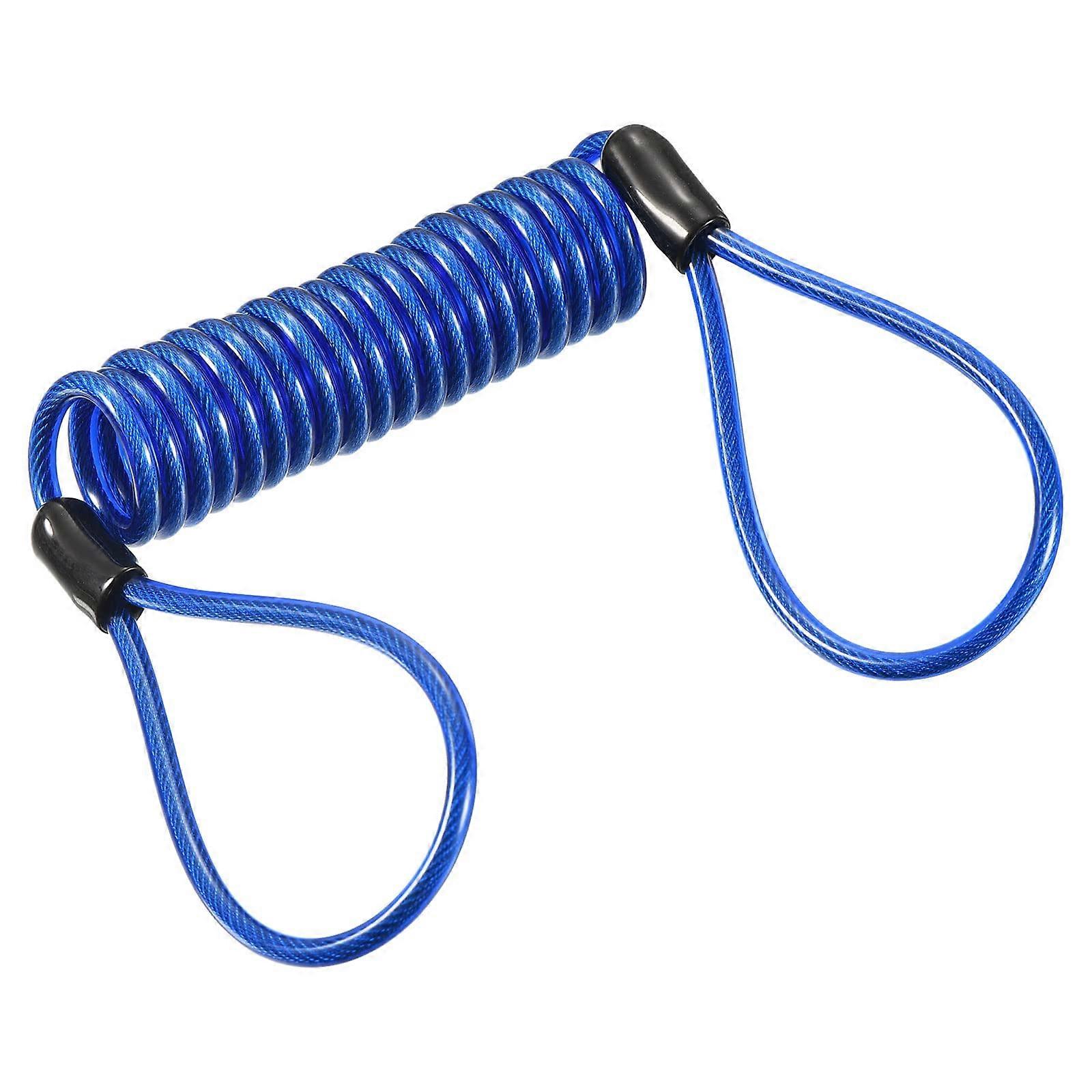 Security Steel Cable 3.5mm x 1.5m AntiTheft Double Loop Coated Wire Rope for Luggage and Bicycles