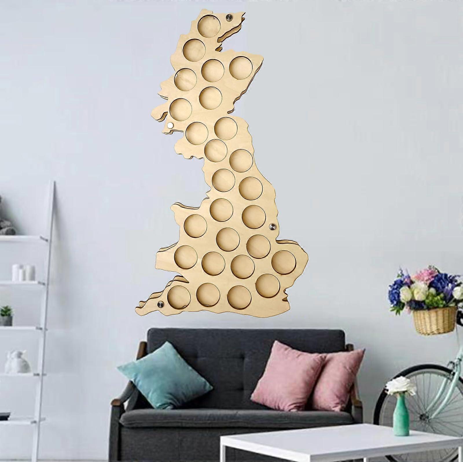 Golf Ball Display Case with Rustic Wooden Holder, Wall Mounted Storage Rack, Large Capacity A2