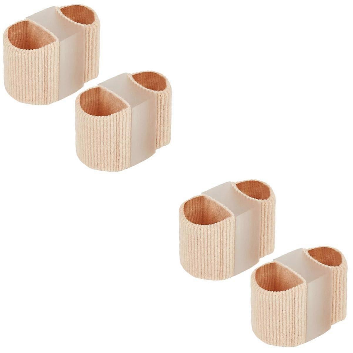 Toe Separators and Bunion Corrector 4pcs for Overlapping Toes, Reusable Breathable Nylon Spacers