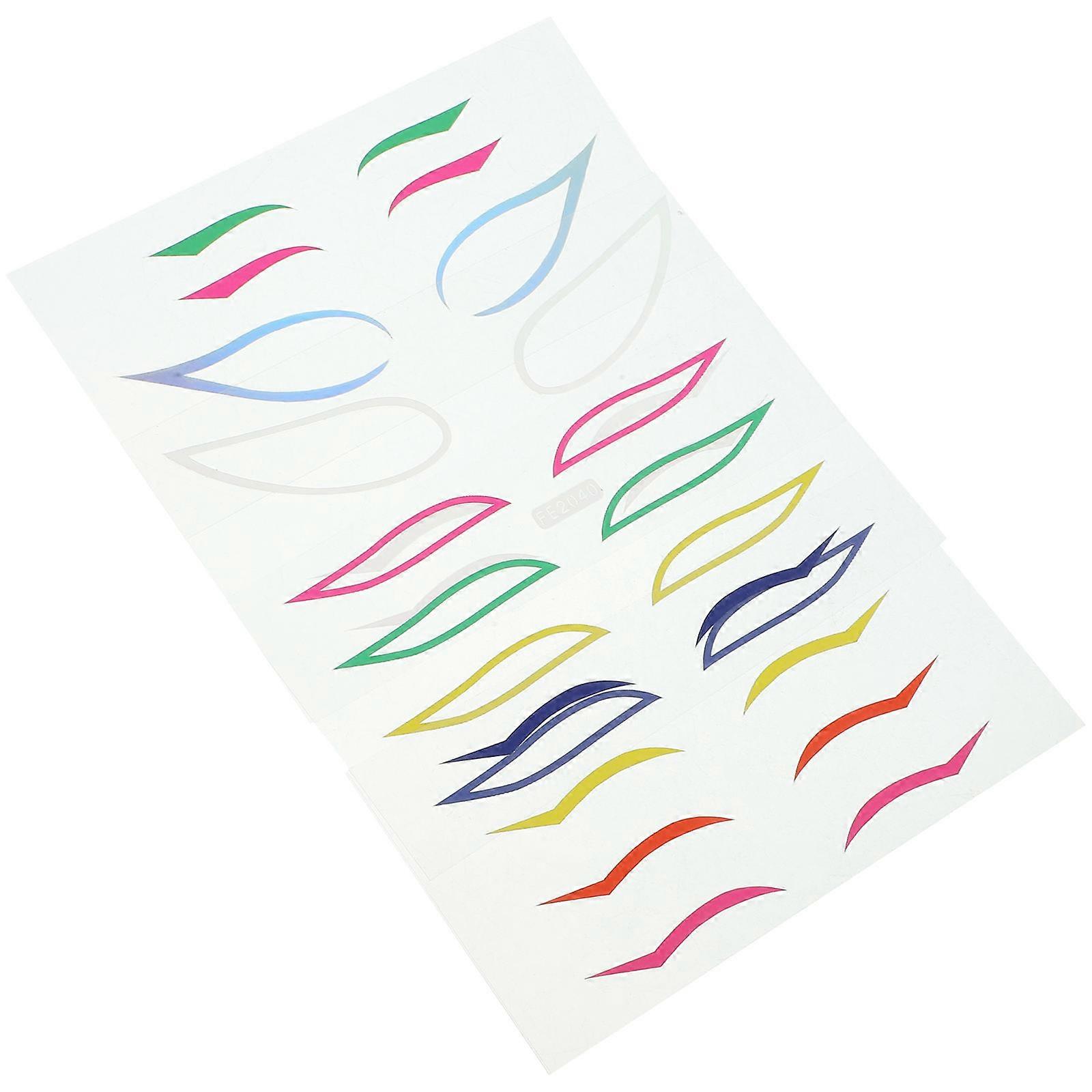 Assorted Color Eyeliner Sticker for Eye Makeup Tool Waterproof 4Sets
