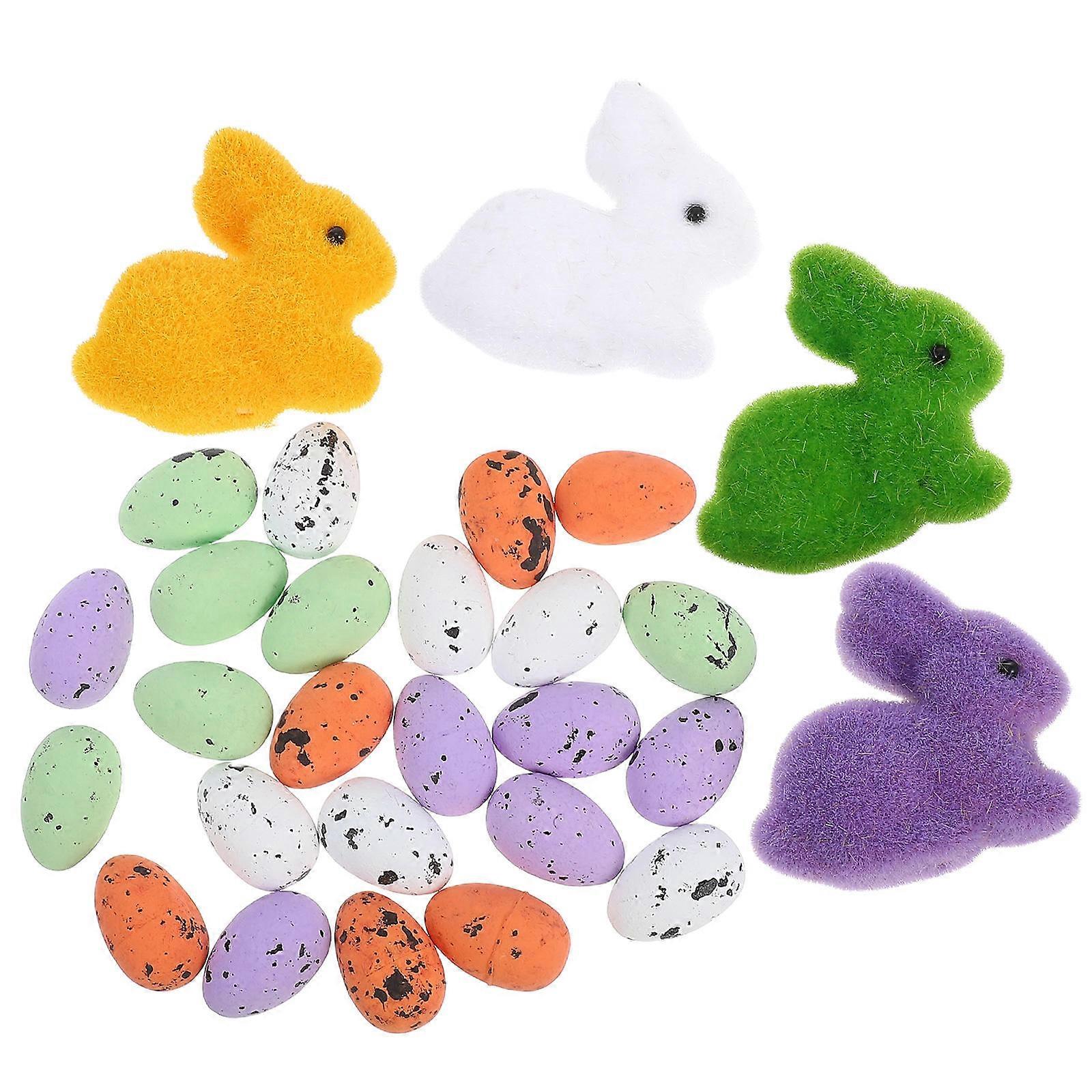Foams Easter Party Decor Bunny Egg Ornaments for Home 1Set