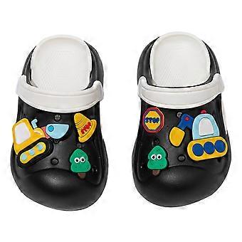Klapki dla małych chłopców i dziewcząt, klapki, sandały, buty na lato, plażę, basen, wodę, obuwie pod prysznic, czarne, 5,5-6 lat