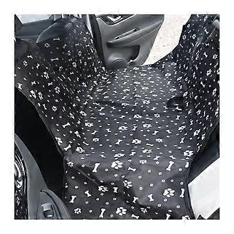 Vandtæt hængekøjebetræk til hundebil til bagsædet med ridsebeskyttelse, let at rengøre, sort ben 130x150x38cm