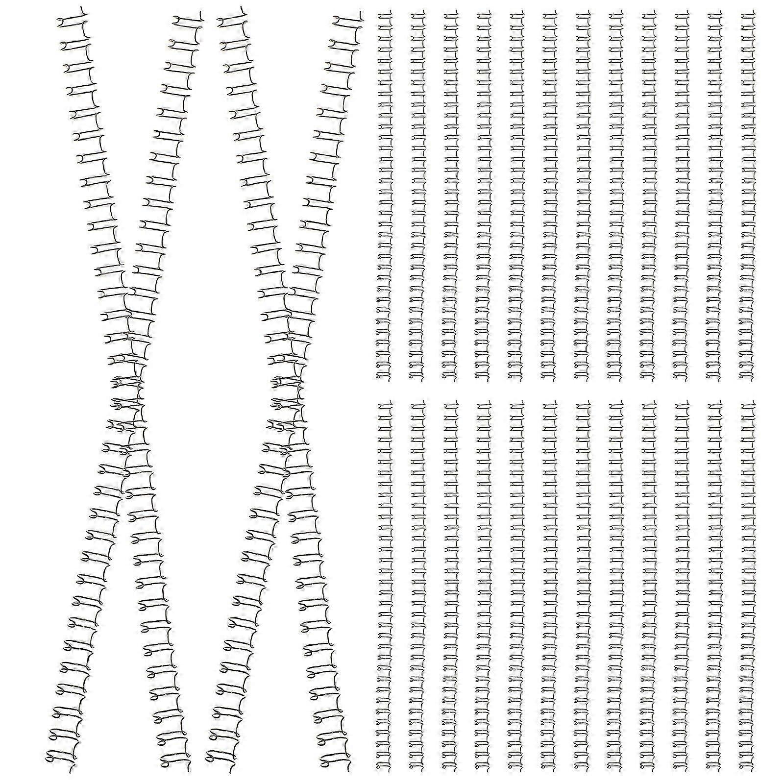 100Pcs Double Loop Wire Binder Rings Loose Leaf Notebook Spiral Binding Coils