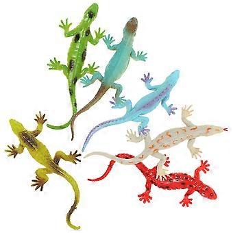 Realistische hagedissenspeelgoedset, 6-delige set plastic dierenfiguurtjes voor kinderen.