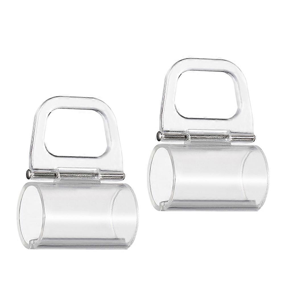Transparent Window Shades Pull Down Clamps Plastic Roller Shades 2Pcs