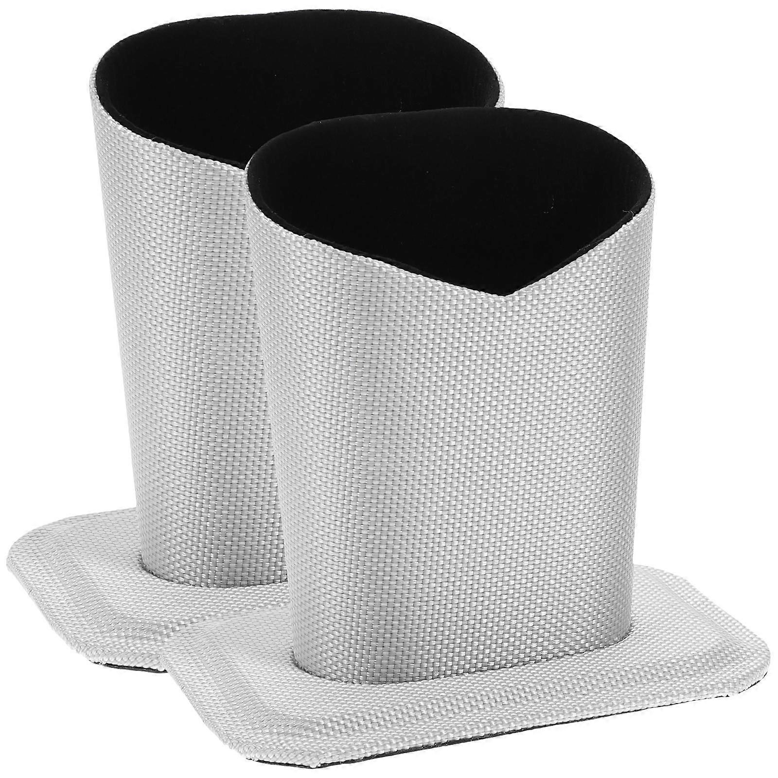 2pcs Simple Glasses Holder Solid Color Glasses Base Desktop Glasses Base (Silver)