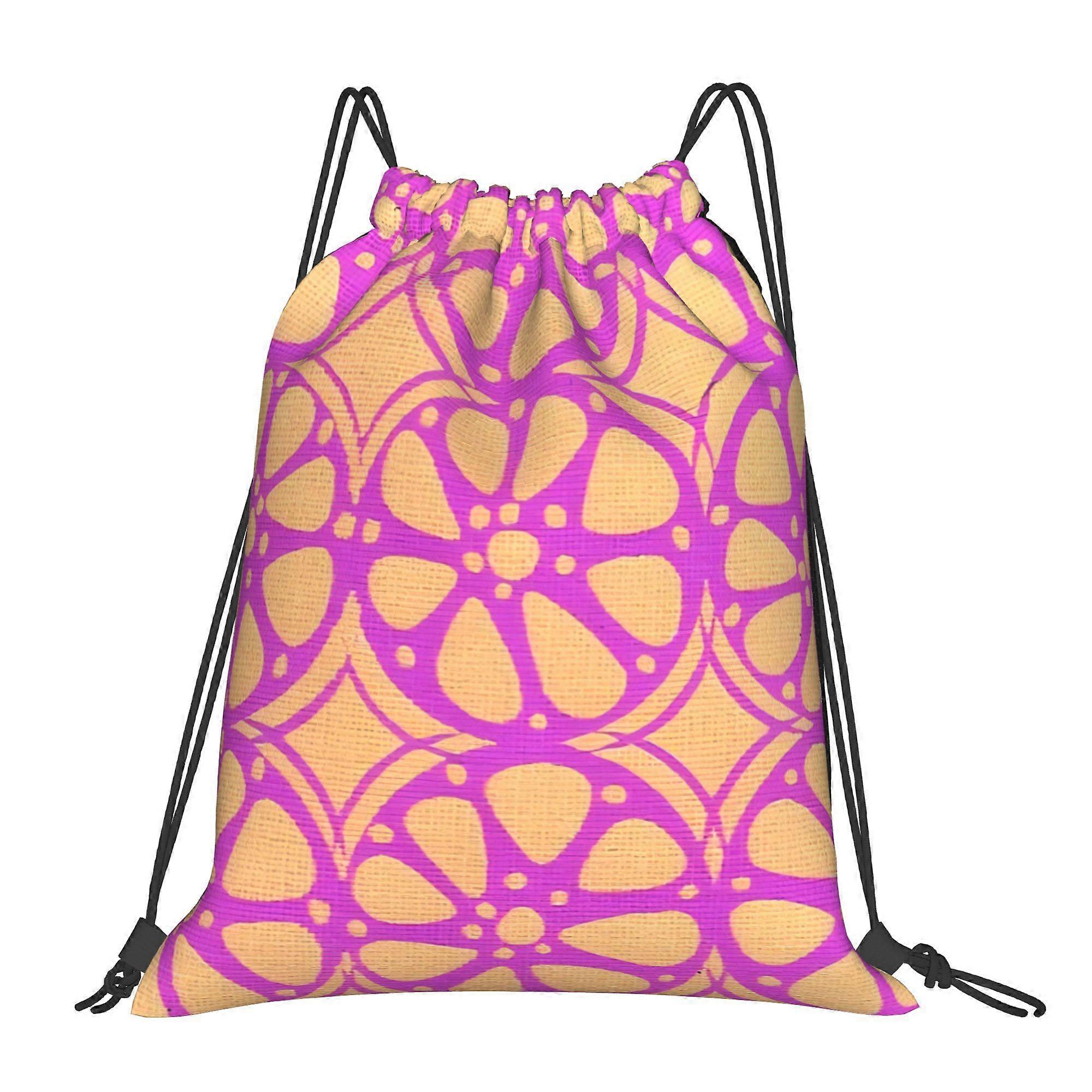 1pc Pink Lemonade Drawstring Backpack-Cqazw