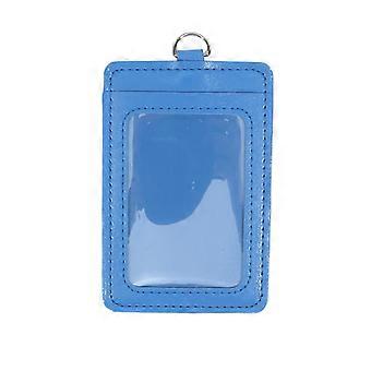 Fashion PU Leather Card Holders Set Women Men Student Retractable Badge Reel ID Holder Cover Case Nurse Lanyards
