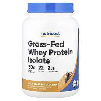 Nutricost, izolat białka serwatkowego z mleka krów karmionych trawą, o smaku czekoladowym, 907 g
