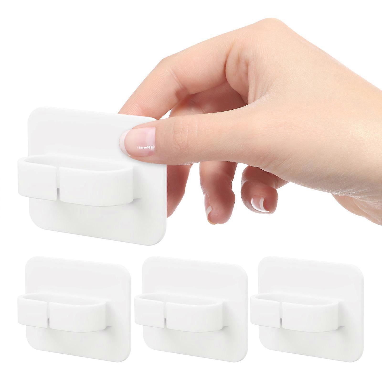 4pcs Bathroom Storage Clips Hanging Circle Hooks Spray Bottle Storage Hooks