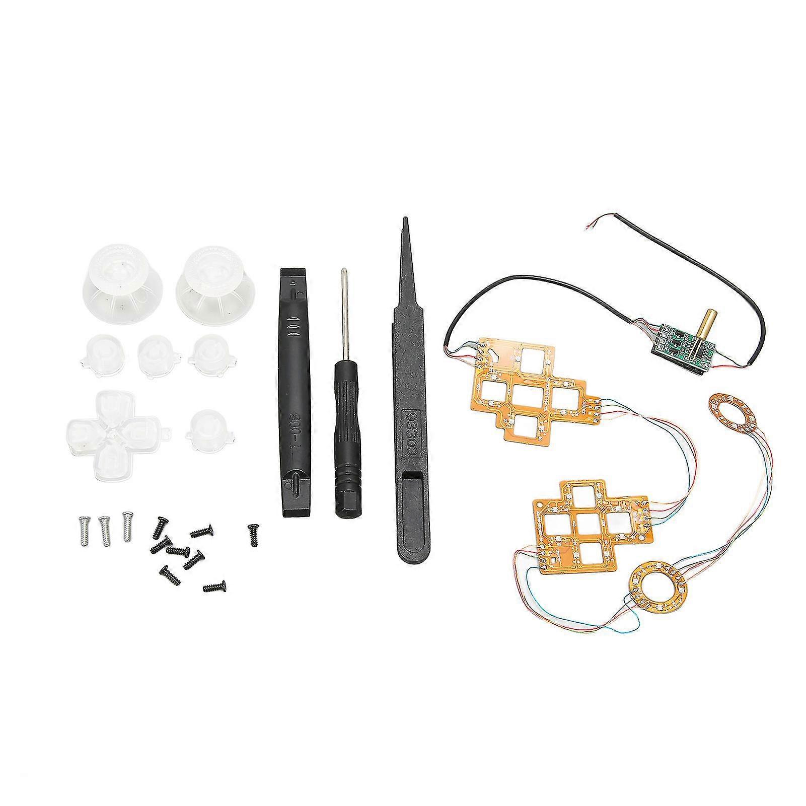 Face Buttons LED Kit Professional DIY LED Luminated Button Module compatible with PS5 Game Controller