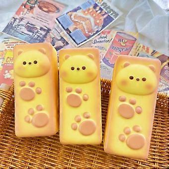 Bread Squishy Toy  Soft Squeeze Stress Relief with Butter Scent, Cute Food-Themed Fidget for Desk, Party Favors & Kids