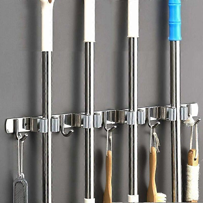 * Square clips (5 pieces) * Adhesive hooks, dual-purpose multi-functional hooks, mop hooks, gray, practical tools