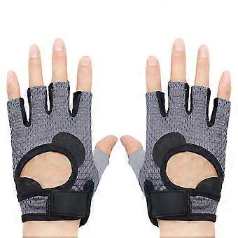 Atmungsaktive, rutschfeste Halbfingerhandschuhe mit Handgelenkstütze für Gewichtheben, Fitnessstudio und Yoga – Unisex, elastisches Fleece