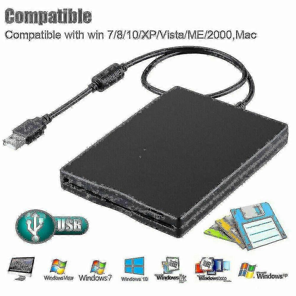 3.5inch Usb External Portable Floppy Disk Drive Diskette For Laptop