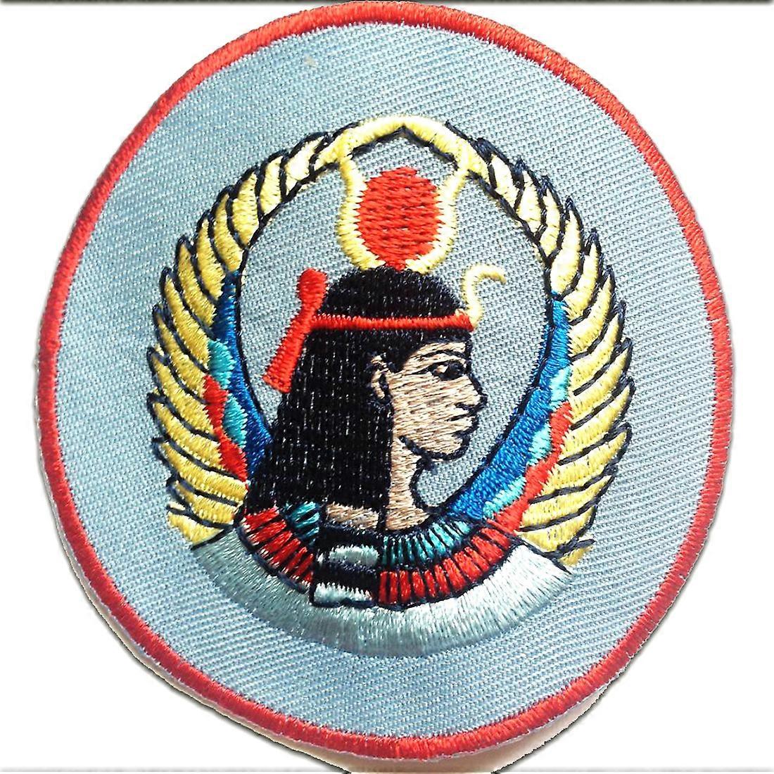Patch / Iron-on Patch - Egyptian Queen Sphin x - Light Blue - Ø7.3 cm - Patch