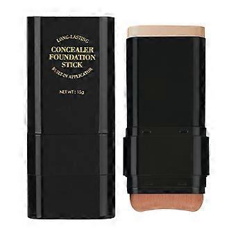 Full Coverage Foundation Stick with Brush 15g, Dual-Head Moisturizing Concealer for Travel