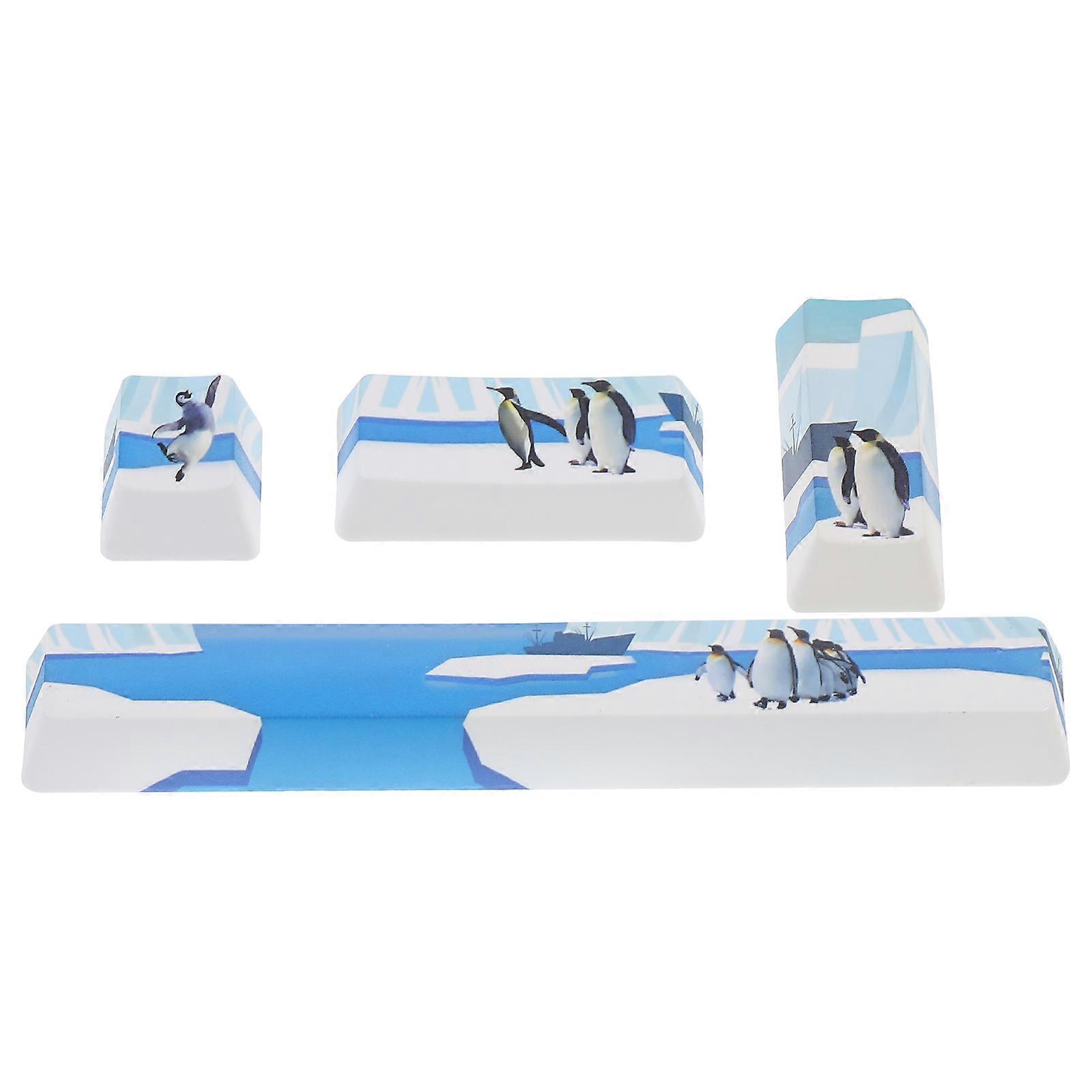 Mechanical Keyboard Keycaps for Replace with 4Pcs Blue Pbt Keycaps Kit
