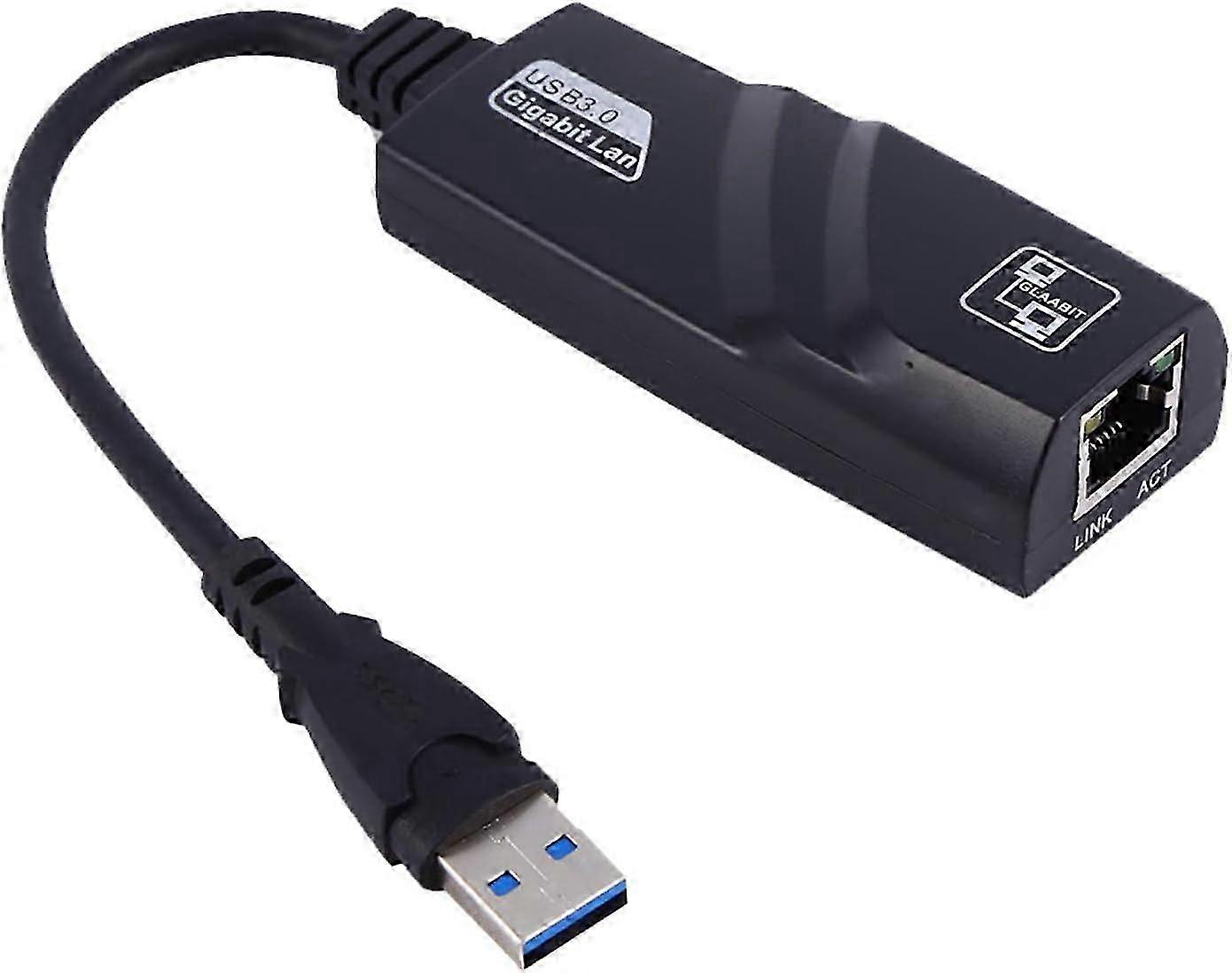 USB 3.0 Gigabit Ethernet Wired Network Adapter, without Reader, 10/100/1000Mbps, Compatible with OS X, Windows, Linux