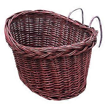 Detachable Front Handlebar Basket Handmade Natural Rattan Bike Storage Basket(Brown)