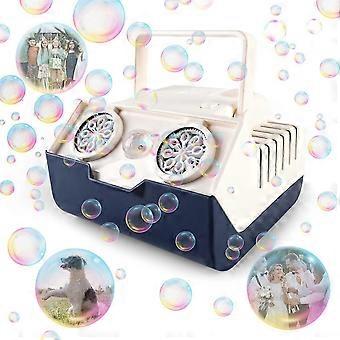 Bubble Blower , Electric Bubble for Children, 16 Bubble Holes, Portable Bubble Machine 2000+ Bubbles/Min