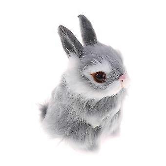 imitere hår hvit furry kanin nap leker simulering dyr modell dekorasjon