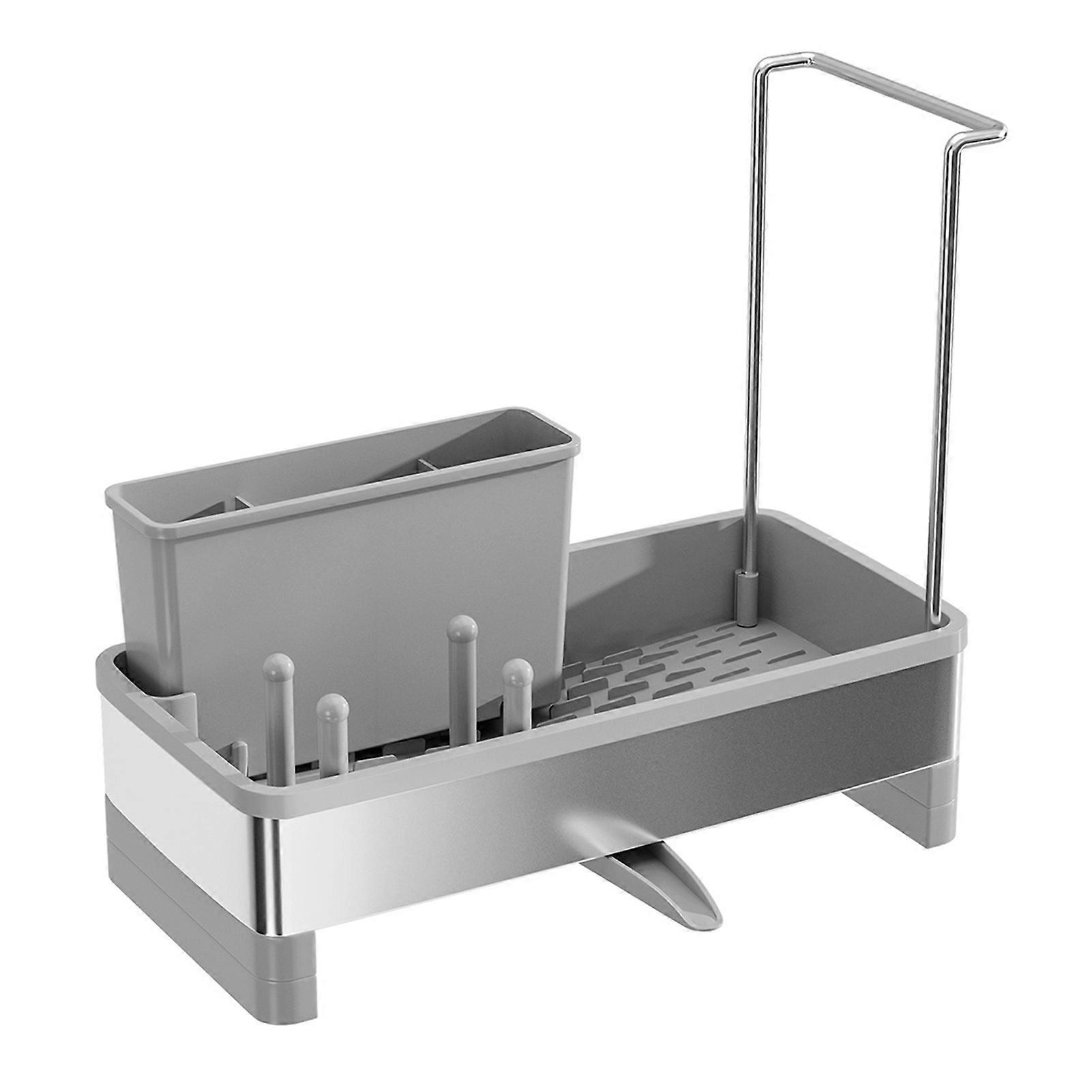 Rust-Resistant Self-Draining Multi-Functional Kitchen Storage Rack