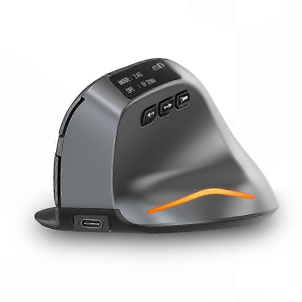 Ergonomic Vertical Wireless Mouse with OLED Screen, Rechargeable Bluetooth for Computer, Laptop, Tablet & Gaming