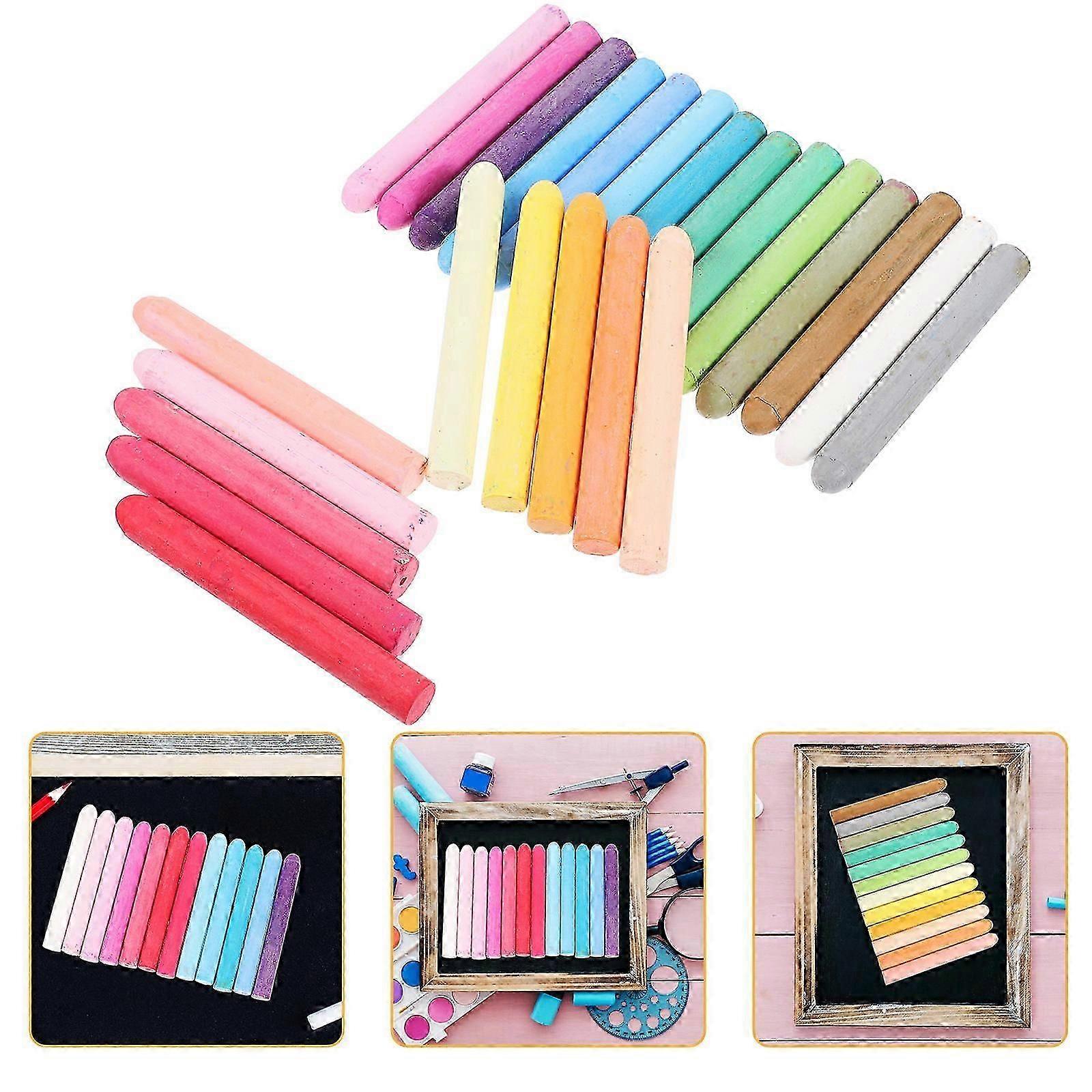 Multi-Function Drawing Chalk Portable Teachers Chalks for Use 96Pcs