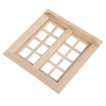 Wwawa House Mini Window Decoration for Decor Wooden Uncolored