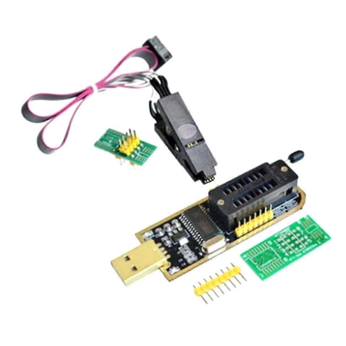 Ch341a 24 25 Eeprom Flash Bios Usb Programmer Module + Soic8 Sop8 Clip compatible with Eeprom 93cxx