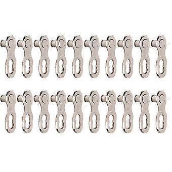 10 Pairs 11 Speed Mountain Road Bike Chain Connector Quick Release Bike Chain Link Connector compatible with Cycling Silver
